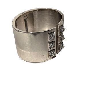 NIB Victoria Secret Bracelet Scandalous Wide Gold Tone Rhinestone Studded Cuff